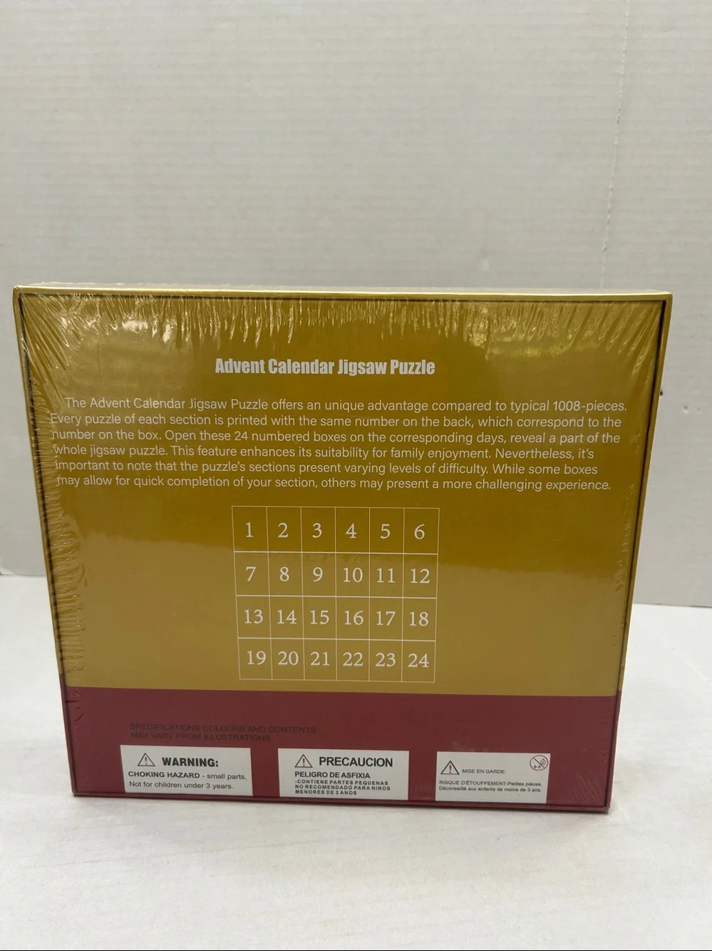 Advent Calendar Holiday Puzzle - Festive Red Scene New sealed box